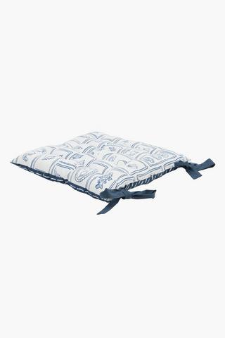 2 Pack Printed Shipley Chair Pads, 40x40cm