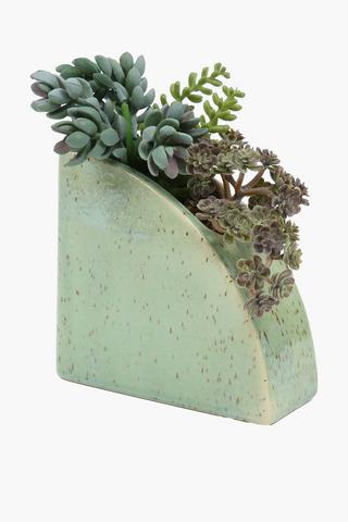 Speckled Succulent Bookend, 16x24cm