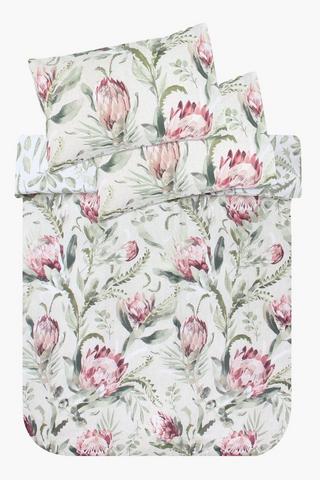 Polycotton Wetherby Protea Duvet Cover Set