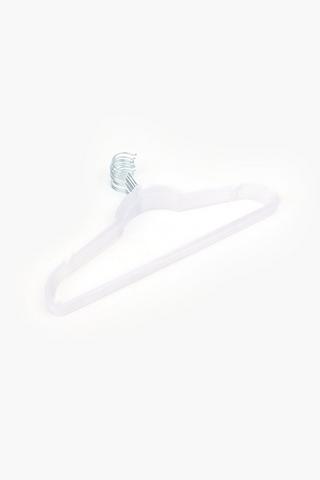 10 Pack Clear Plastic Hangers
