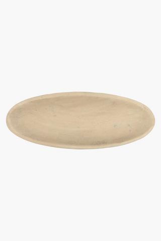 Tri-footed Ceramic Platter, 18x47cm