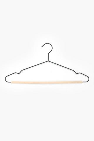 5 Pack Metal Wooden Hanger Set