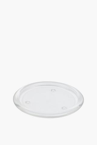Glass Candle Plate, 19cm