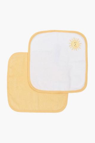 2 Pack Embroidered Harper Face Cloths