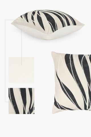 Premium Embroidered Knot Leaf Feather Scatter Cushion, 60x60cm