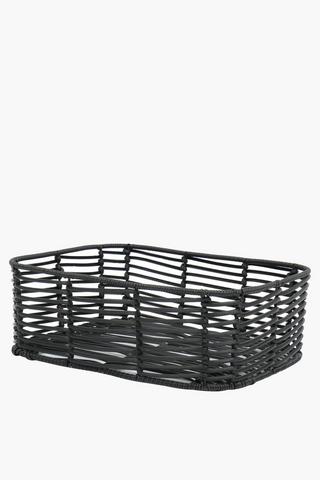 Linear Wicker Storage Basket Large, 36x25x52cm