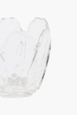Waterlily Glass Tealight Holder, 9x10cm