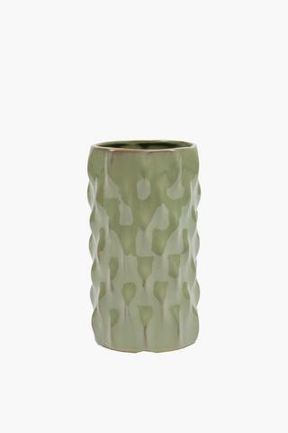 Ripple Glazed Vase, 14x25cm