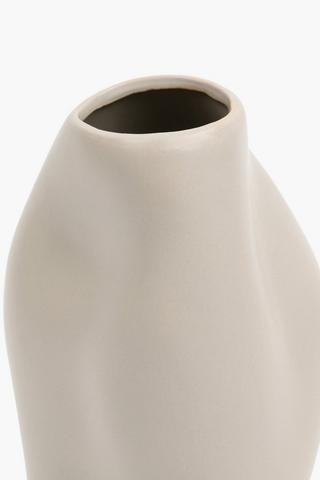 Fluid Form Ceramic Vase, 15x30cm