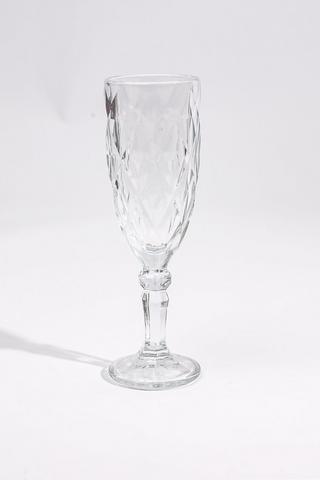 Diamond-Cut Champagne Glass