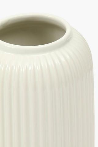 Fluted Ribbed Vase, 12x22cm