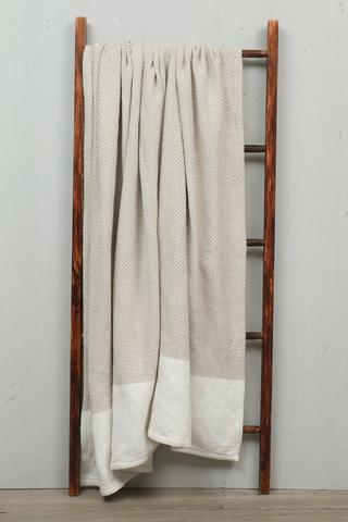 Manhattan Block Jacquard Cotton Throw,180x220cm