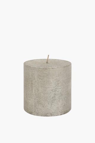 Champagne Pillar Candle, 10x10cm