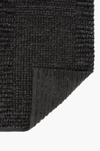 2 Piece Cotton Woven Border Bath Mat Set, 50x80cm