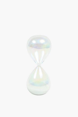 Iridescent Glass Timer Decor, 8x20cm