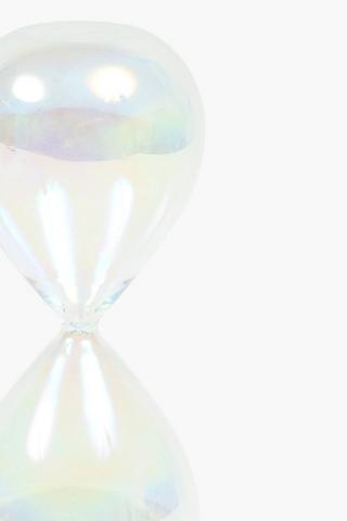 Iridescent Glass Timer Decor, 8x20cm