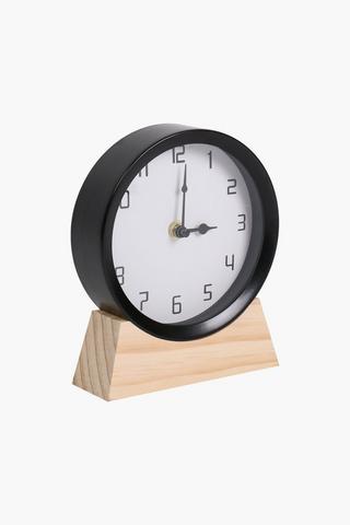 Urban Wood Desk Clock, 15x18cm