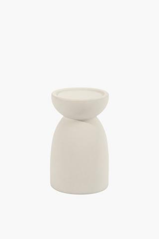 Curve Ceramic Candle Holder,10x16cm
