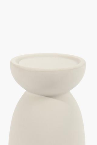 Curve Ceramic Candle Holder,10x16cm