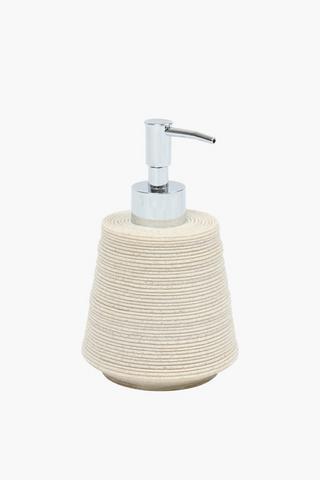 Ribbed Textured Stone Resin Soap Dispenser