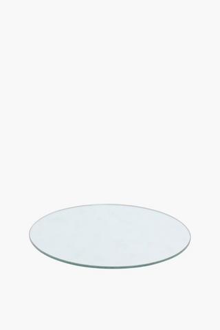 Mirrored Candle Plate, 18cm