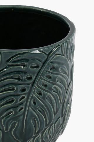 Monstera Gloss Planter, 18x18cm