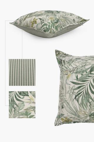 Printed Barret Leaf Scatter Cushion, 55x55cm
