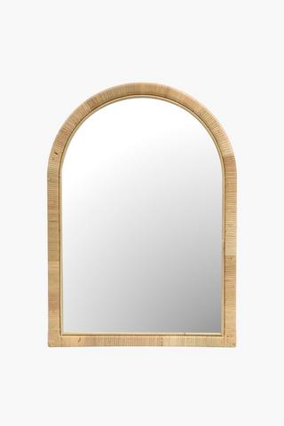 Rattan Arch Woven Mirror, 50x70cm