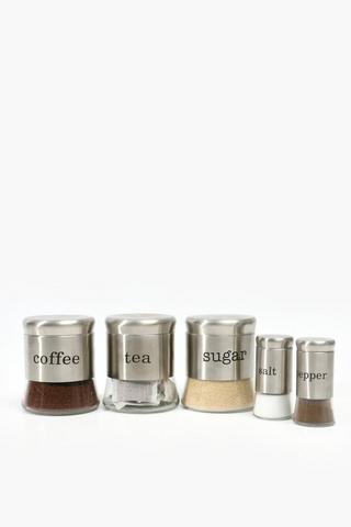5 Piece Glass Storage Set