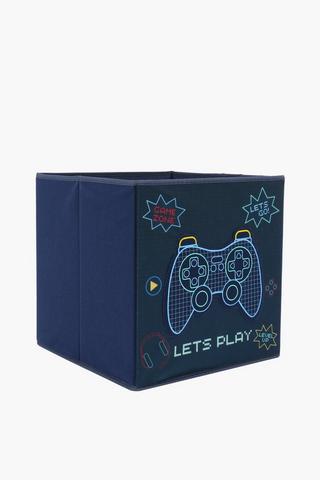 Foldable Embroidered Gamer Toy Basket