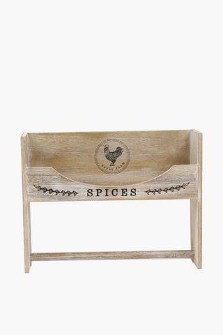 Farm Fresh Wooden Spice Rack