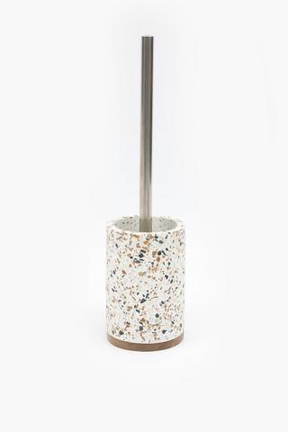 Picasso Polyresin Terrazzo Wood Trim Toilet Brush