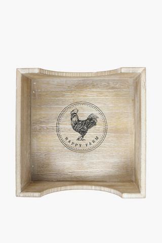 Farm Fresh Wooden Serviette Holder