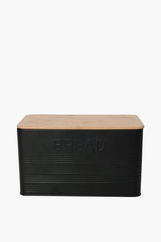 Ribbed Metal Bread Bin