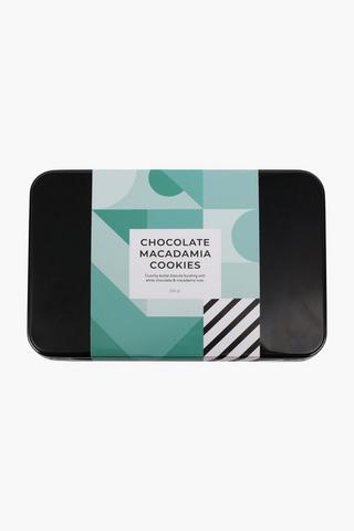 Chocolate Macadamia Cookie Tin, 250g