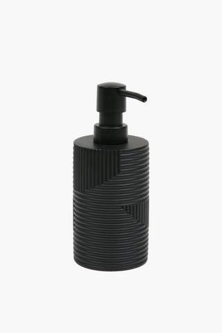 Embossed Geometric Glass Soap Dispenser