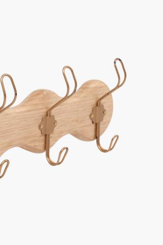 Wooden Classic Multi-hook, 16x60cm