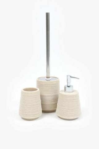 Ribbed Textured Stone Resin Toilet Brush