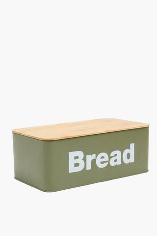 Metal And Wood Bread Bin