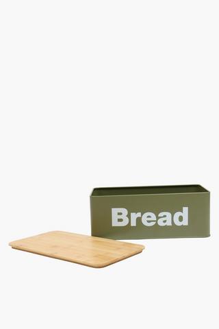 Metal And Wood Bread Bin