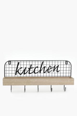 5 Hook Kitchen Shelf