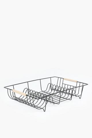 Metal And Bamboo Dish Rack