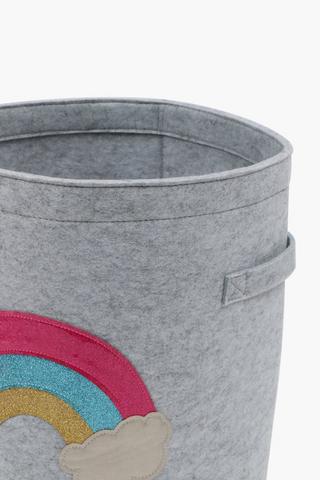 Rainbow Felt Laundry Basket