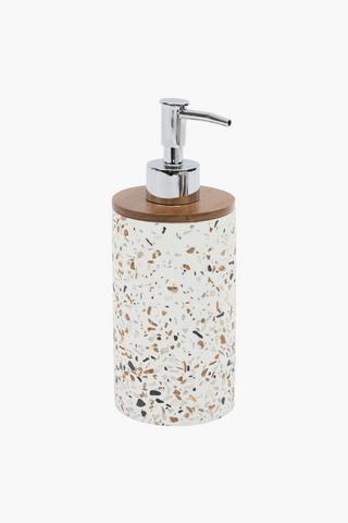 Picasso Piolyresin Terrazzo Wood Trim Soap Dispenser