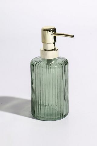 Fluted Glass Soap Dispenser