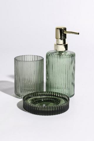 Fluted Glass Soap Dispenser