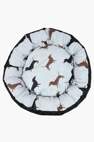 Printed Daxie Donut Pet Bed, 85cm