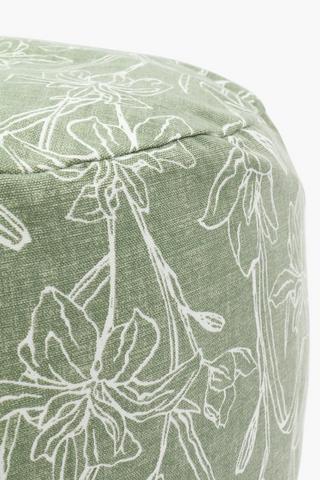 Printed Spencer Floral Pouffe , 50cm