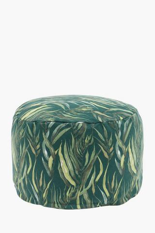 Printed Creighton Leaf Pouffe , 30x50cm