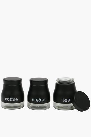 Set Of 3 Belly Tapered Canisters